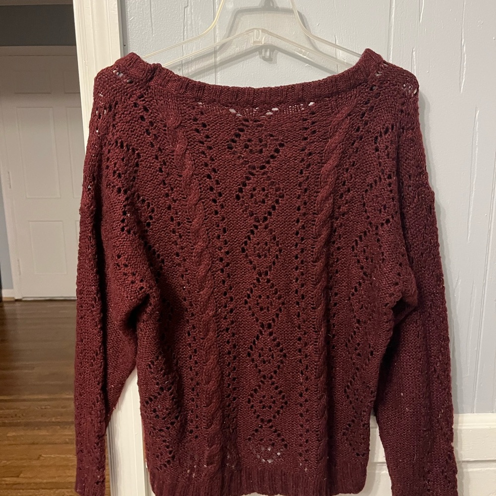 Off the shoulder knit sweater